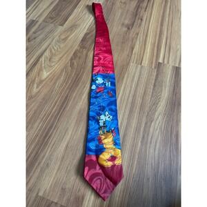 Mickey Unlimited Disney Tie Goofy Fishing Cartoon Novelty Necktie Mens‎